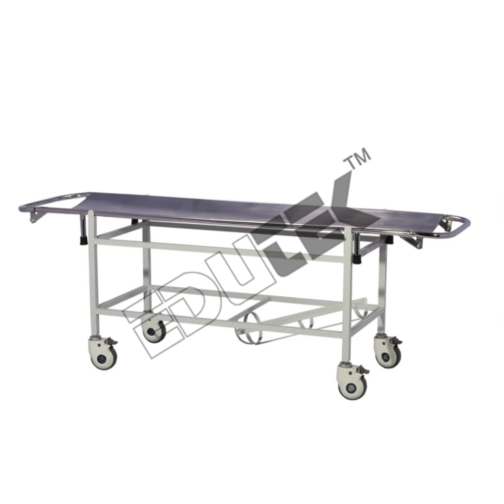 Stretcher Trolley - Stainless Steel, 80"x22"x32" Size, Epoxy Powder Coated Finish | Durable, Easy To Maneuver, Removable Stretcher Top