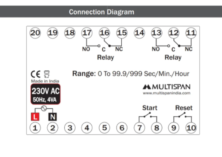 Digital Timer Thumbwheel Mdt- 1310f - Color: Black
