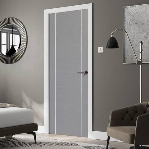 Modern Look Upvc Doors - Color: Gray