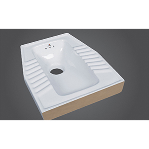 Box Type Squating Pan 005 - Color: White