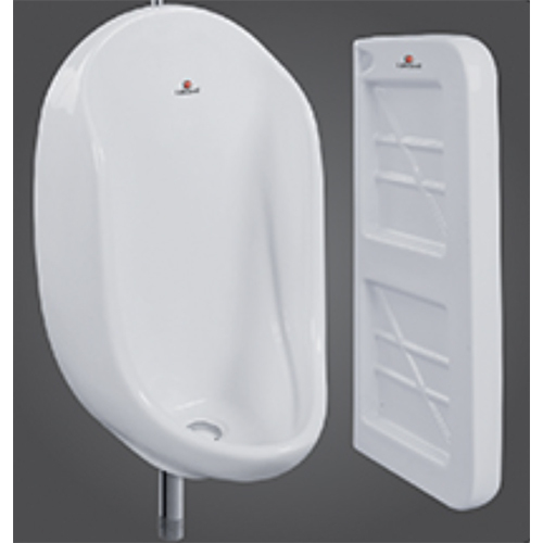 Mini Half Stall Urinal &Partiton Plate - Color: White