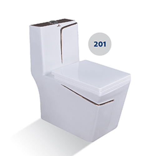 Designer One Piece Water Closet 201 - Color: White