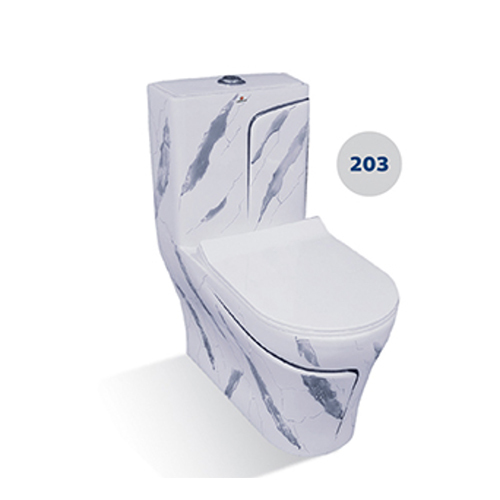 Designer One Piece Water Closet 203 - Color: White