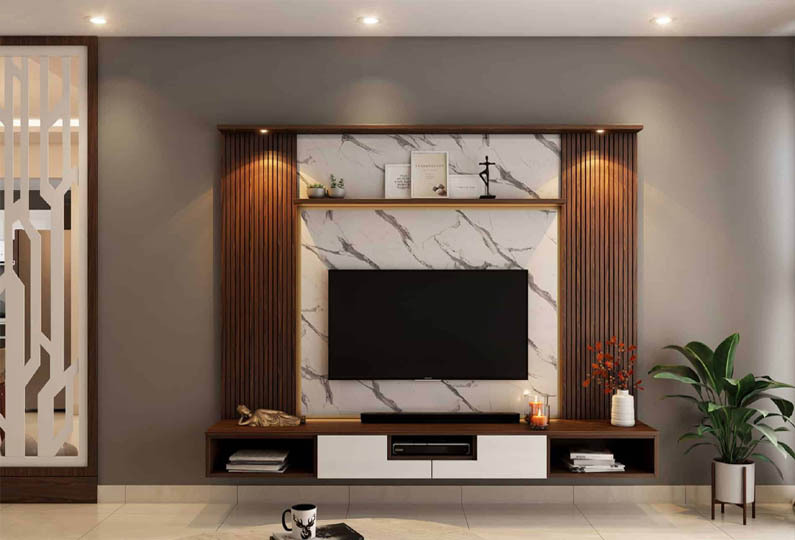 Upvc Modern Look Living Room Wall Tv Unit - Feature: Durable