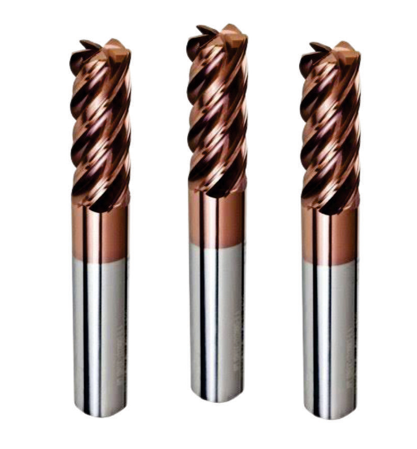 4 Flute Solid Carbide End Mill - Color: Silver