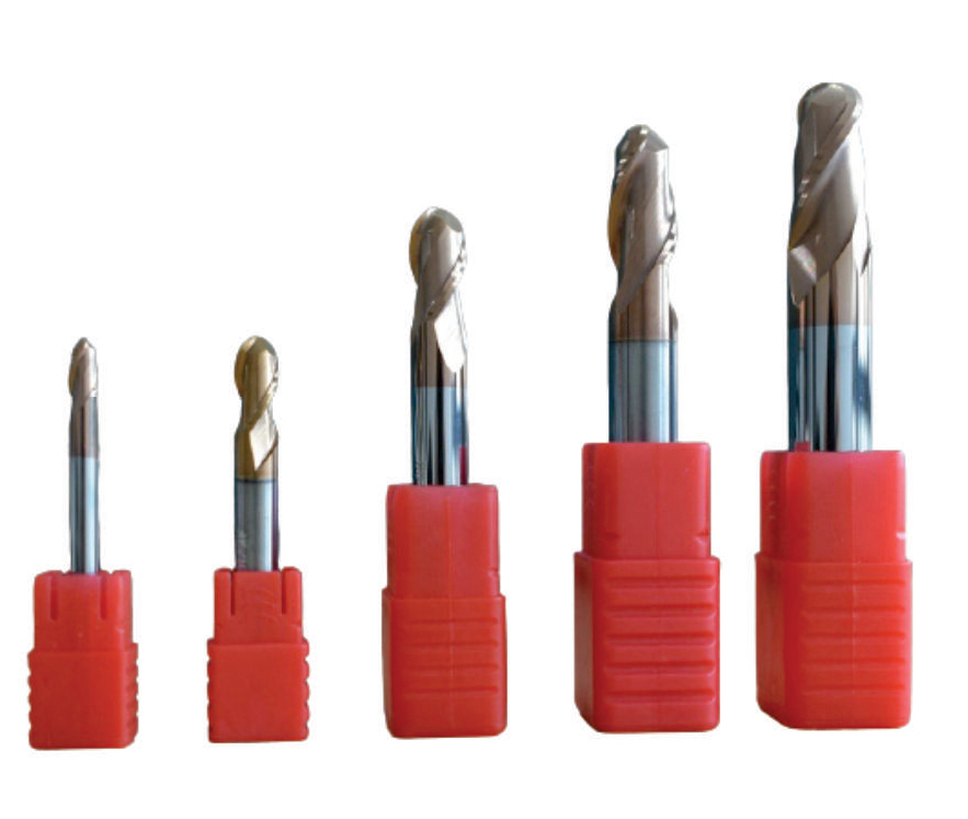 4 Flute Solid Carbide Ball Nose - Color: Silver / Red