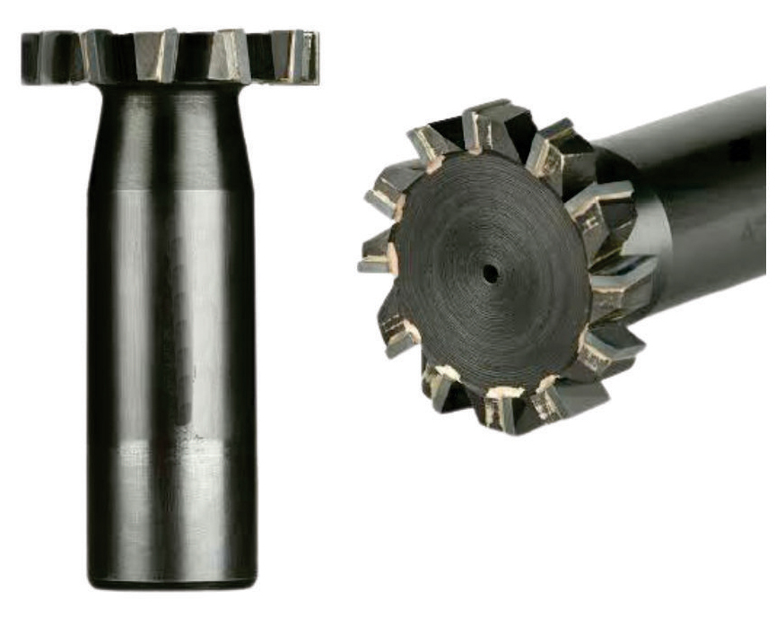 Brazed Carbide T Slot Cutter - Color: Silver / Red