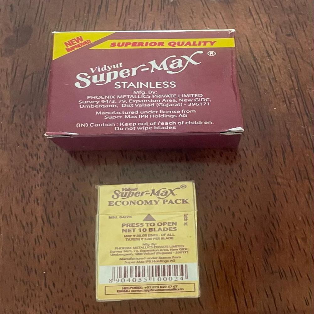 Supermax Double Edge Razor Blades Premium Shaving Blades