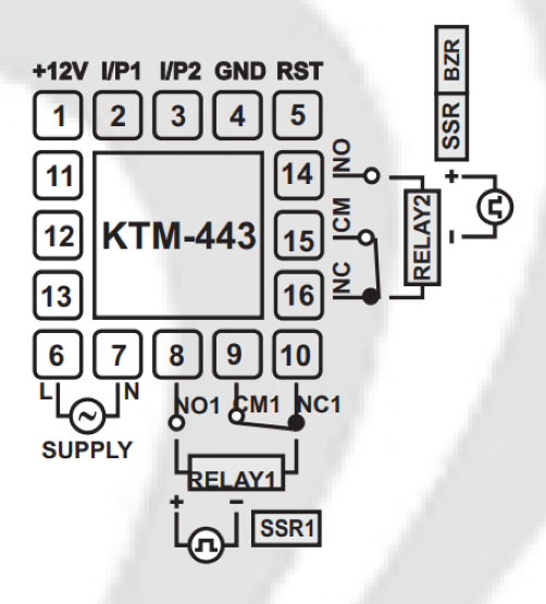 Ktm-443 Digital Preset Timer - Color: Black