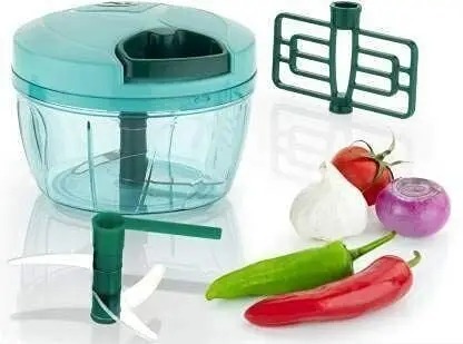 2 In 1 500Ml Vegetable & Fruit Chopper - Color: Transparent