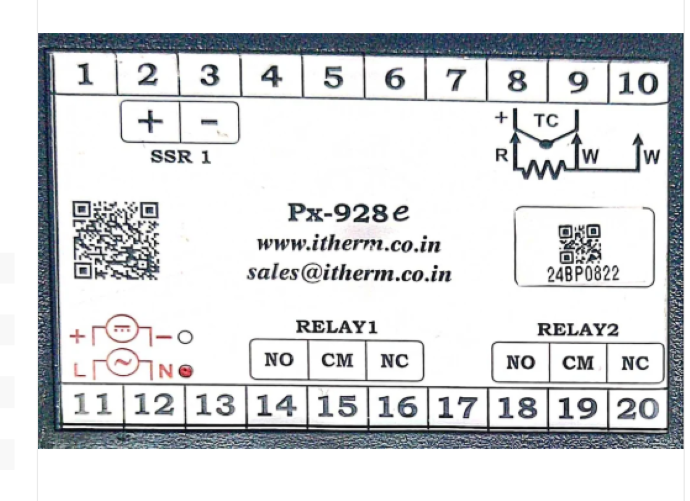 Px-928e Digital Temperature Controller - Application: Heating