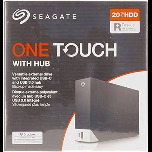 Seagate One Touch Hub 20Tb External Hdd - Max Memory Capacity: 20 Terabyte (Tb)