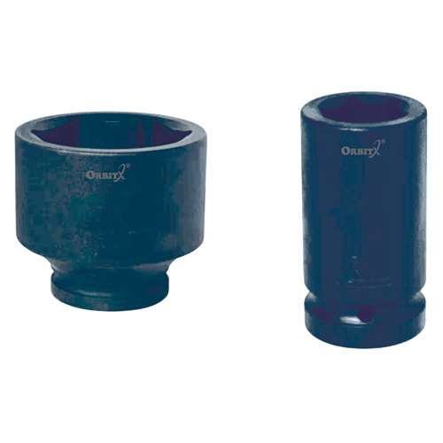 Orbitx Make 1 Inch Square Drive Impact Socket - Color: Black
