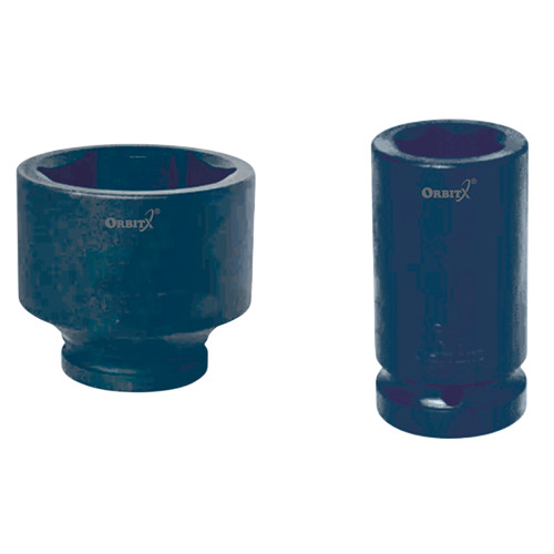Orbitx Make 1.1/2 Inch Square Drive Impact Socket - Color: Black