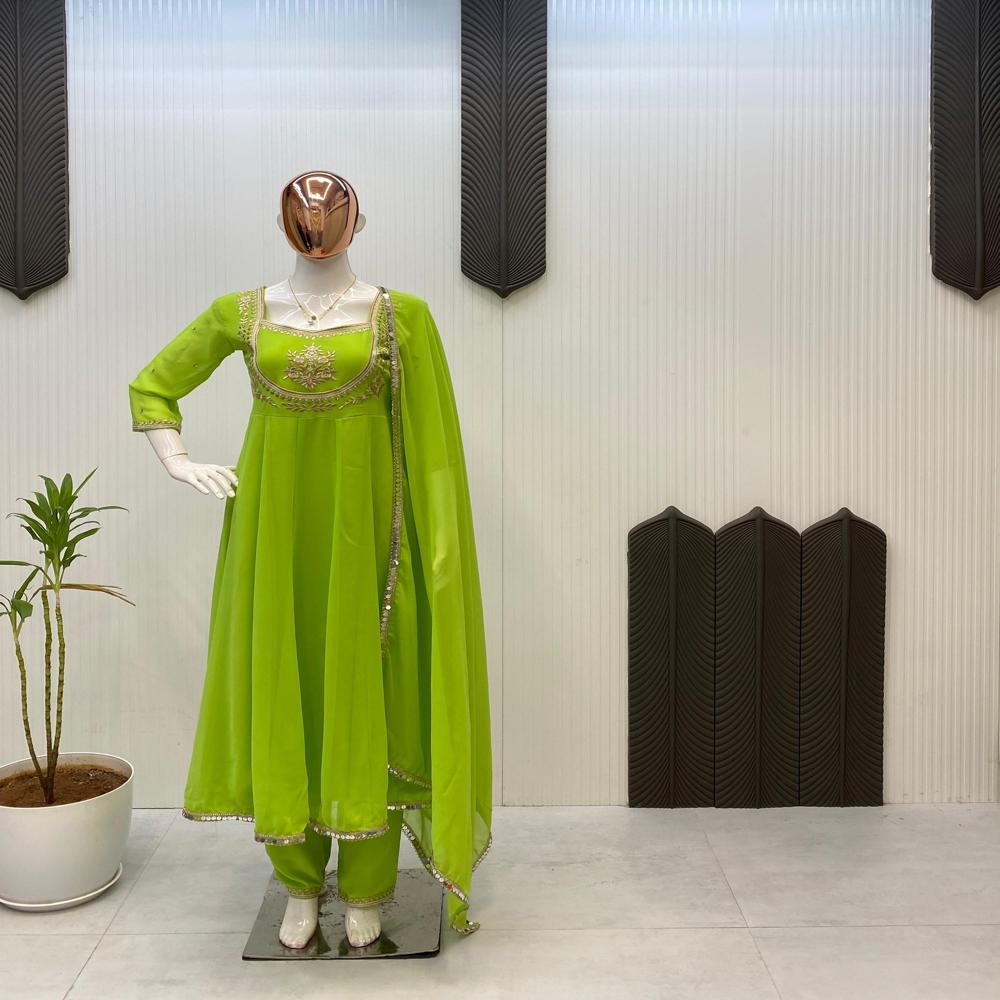 Beautiful Long Anarkali Suit Set