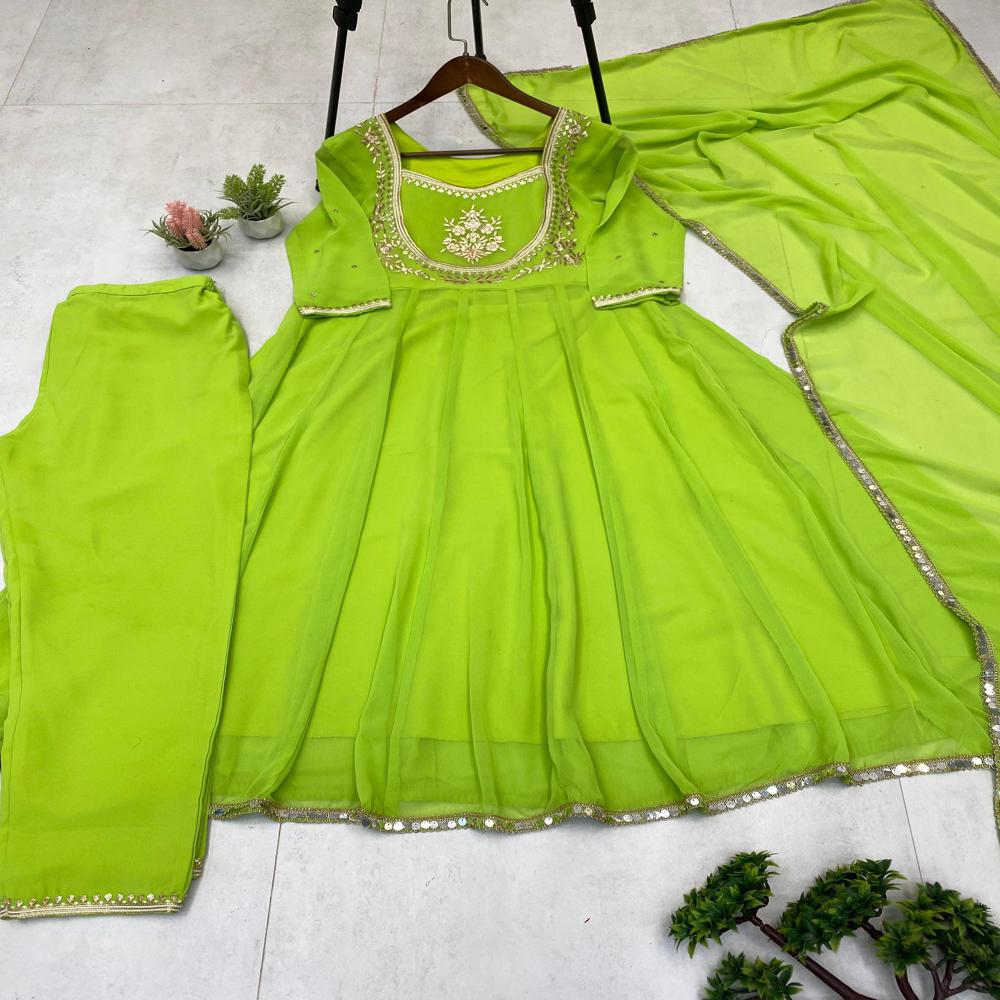 Beautiful Long Anarkali Suit Set