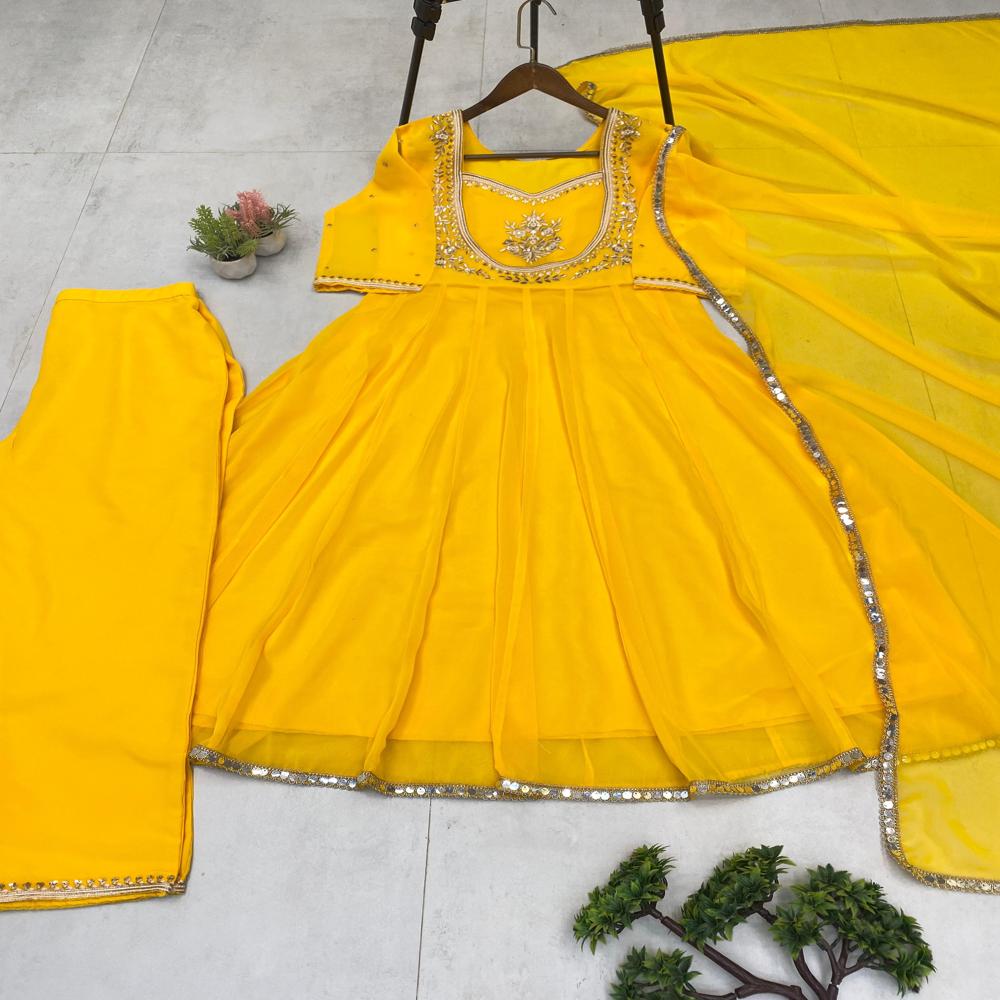 Beautiful Long Anarkali Suit Set