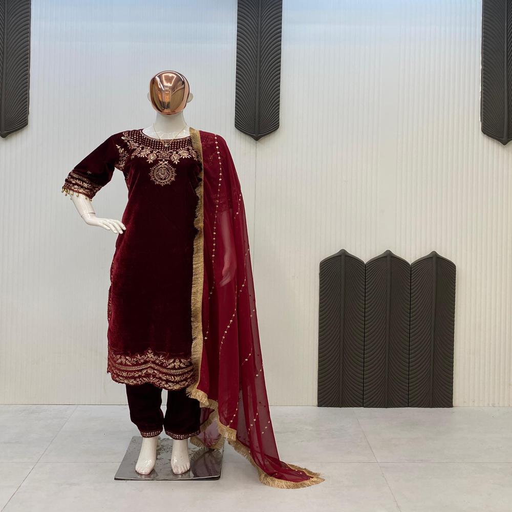 Classic Velvet Designer Suit