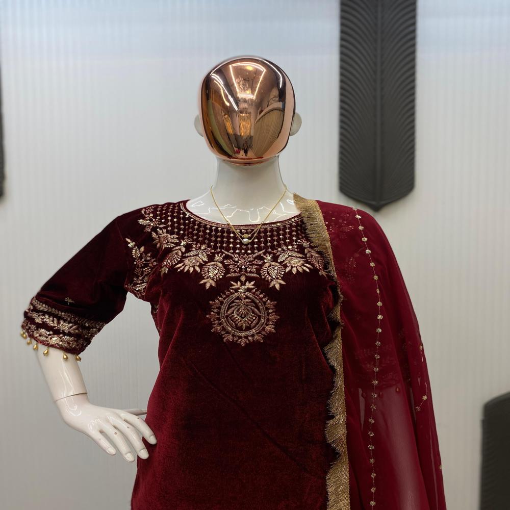 Classic Velvet Designer Suit