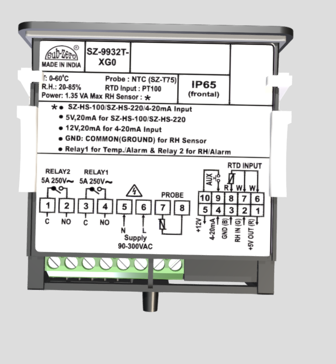 SZ-9932 TEMPERATURE NAD HUMIDITY CONTROLLER