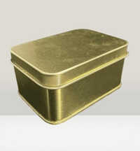 100g Rectangular Tin Box - Color: Golden