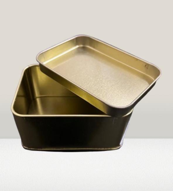 100g Rectangular Tin Box - Color: Golden