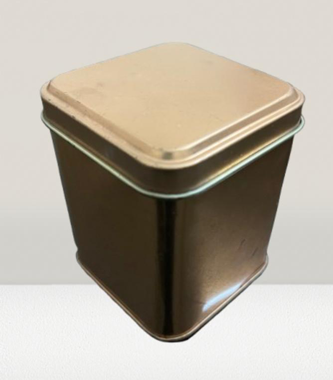 1.75 Kg Square Tin Box - Color: Silver