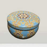 Round Candle Tin Container - Color: Multicolour