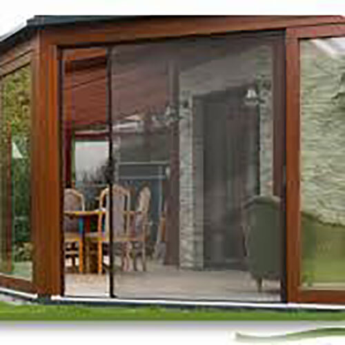 Pleated Fiberglass Coated Pvc Windows - Color: Grey