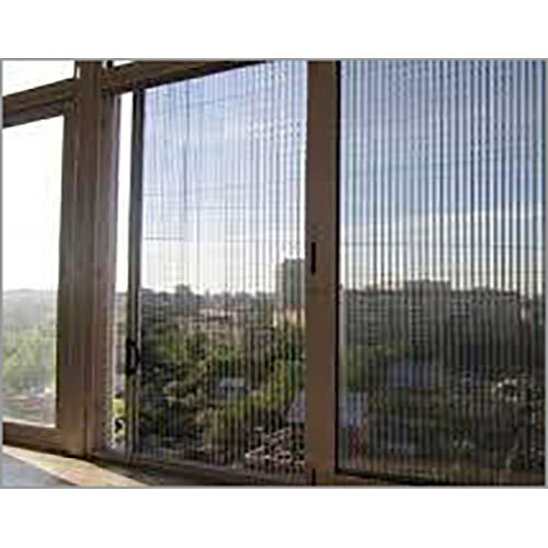 Ss Pleated Mesh Coated Pvc Windows - Color: Grey