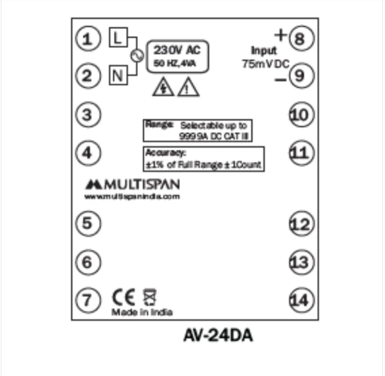 AV 24DA DC Ampere Meter