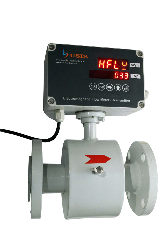 Electromagnetic Flow Meter With Telemetry System - Brass, Standard Size, Silver Color | Digital Display, Rs485 Modbus Connectivity, Flow Range Based On Requirement, +/- 0.5% Accuracy