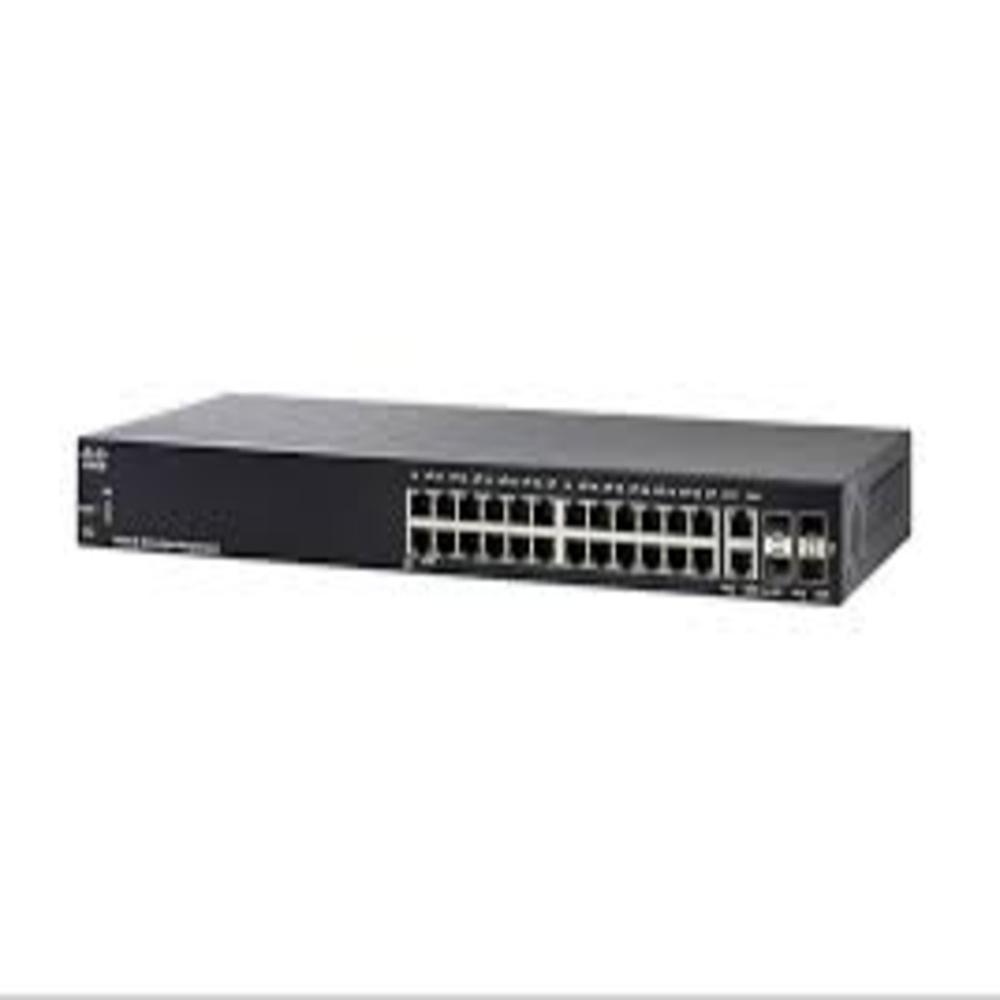 Cisco Sg350-28p 28-port Gigabit Poe Managed Switch - Cable Length: Depends On Ethernet Cable Up To 100 Meters (Cat5e/cat6) Meter (M)