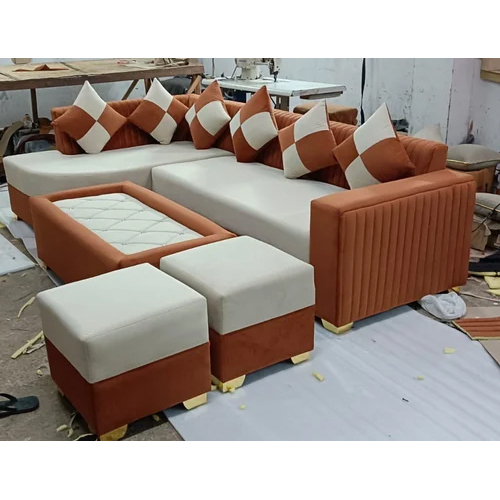 7 Seater Sofa Set - High-quality Fabric, Includes Three-seater, Two-seater, Two Single Chairs | Modern Indian Style, Durable Indoor Furniture, Perfect For Family Gatherings
