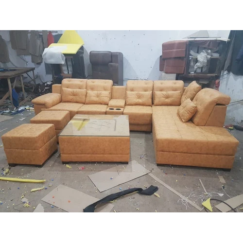 L Shape Sofa - High-quality Fabric, Space-optimizing Design, Contemporary Indian Flair, Ideal For Modern Living Rooms