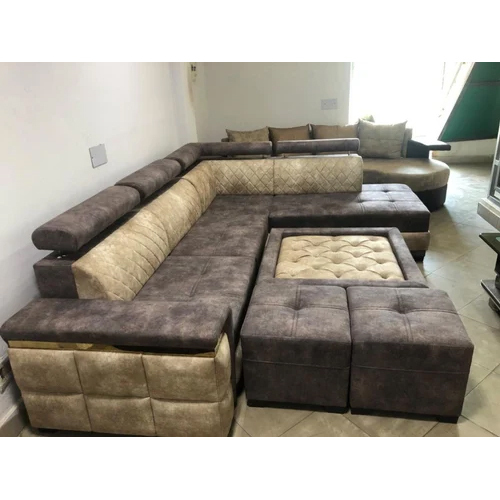 L Shape Sofa - High-quality Fabric, Space-optimizing Design, Contemporary Indian Flair, Ideal For Modern Living Rooms