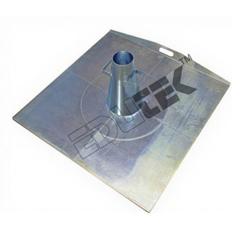Slump Cone - Galvanized Steel, 300 X 300 X 400 Mm , Corrosion-resistant, For Self Compacting Concrete Testing, 1-year Warranty