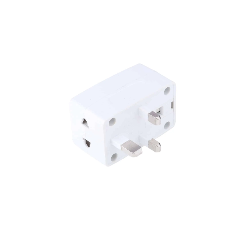 Mx 3-pin Multi-plug Adaptor  13amp (uk, Hongkong, Singapore, And Malaysia) - Color: White