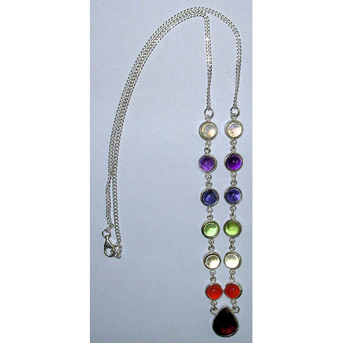 Sterling 7-Colour Chakra Necklace