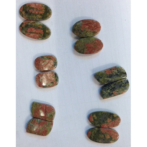 Unakite Cabochons Pairs For Earrings Free Sizes And Assorted Shapes - Design: Modern