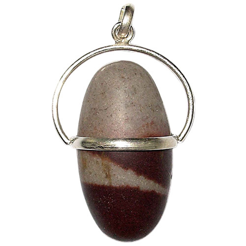 Narmada Shivalingam Pendants With Silver Plated Bands - Design: Modern