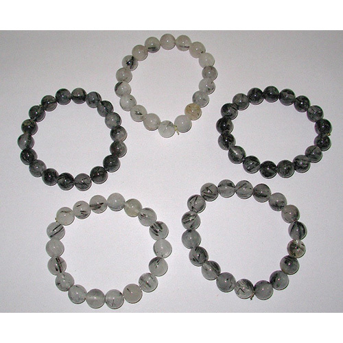 Tourmaline Quartz Round Beads Bracelets