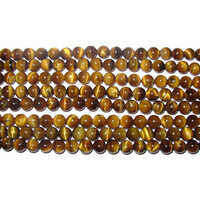 Golden Tiger Eye Round Beads Necklaces - Color: Various