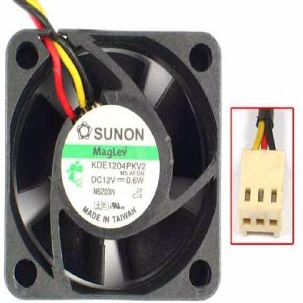 SUNON KDE1204PKV2 DC 12V 0.6W 3 Wire 4020mm Ball Bearing Industrial Axial Silent Cooling Fan