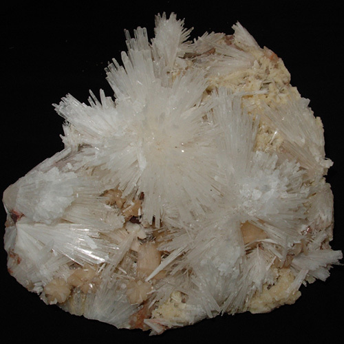 Scolecite With Stilbite Cluster
