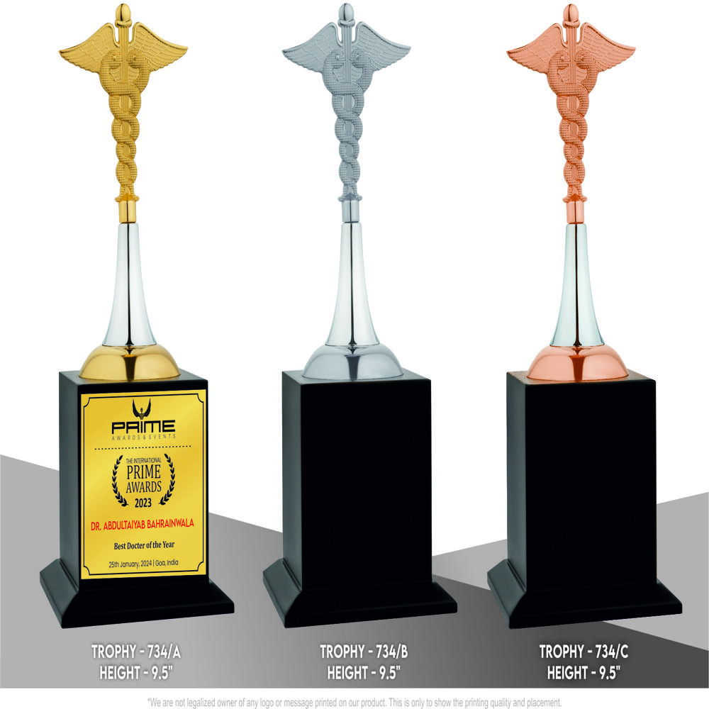 Brass Doctor Trophy - Base Material: Metal