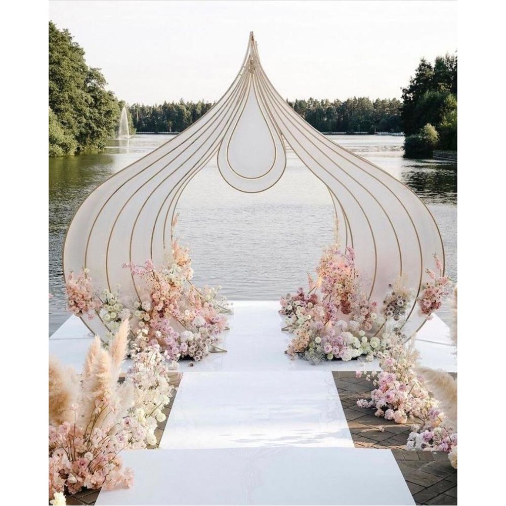 Majestic Marigold Stage Backdrop - Color: White