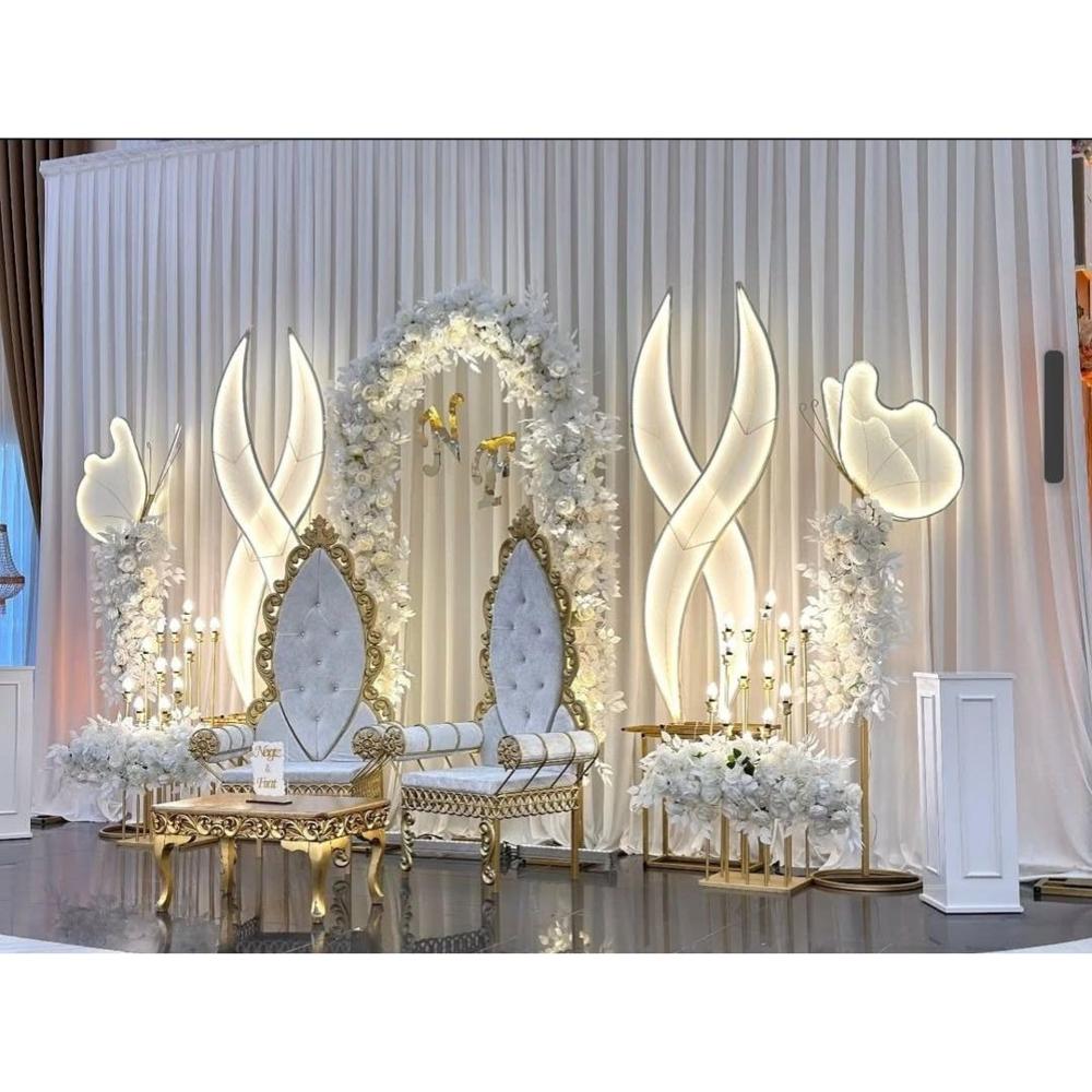 Majestic Marigold Stage Backdrop - Color: White