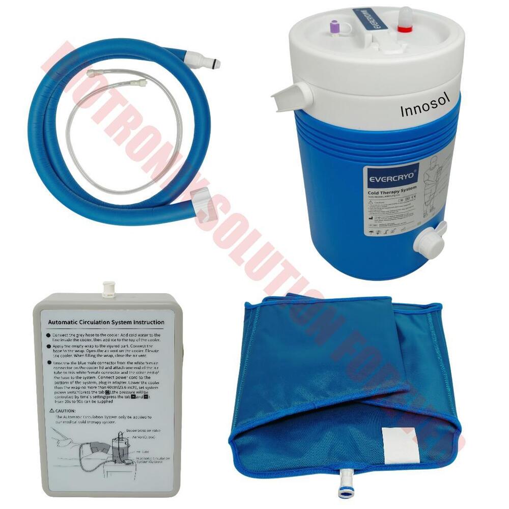 Motorized Cryo Cold Therapy Unit with 4 Attachments for Pain Relief & Rehab