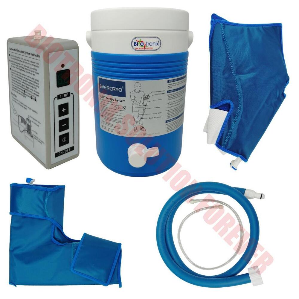 Motorized Cryo Cold Therapy Unit with 4 Attachments for Pain Relief & Rehab